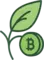 Logo Cryptobeli – pada ranting muda tumbuh token kripto seperti daun.
