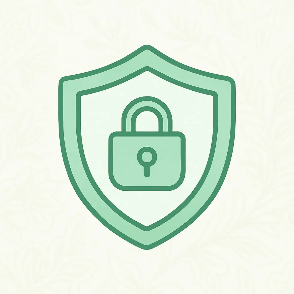 Perisai hijau dengan gembok — perlindungan data pribadi